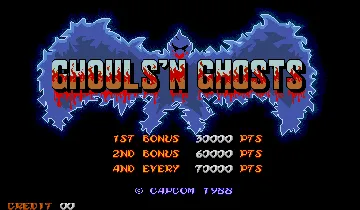 Ghouls'n Ghosts (World) screen shot title